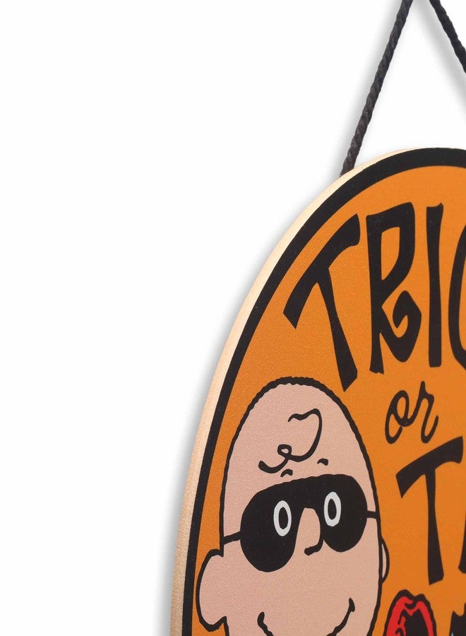 Open Road Brands Peanuts Charlie Brown and Snoopy Trick or Treat Hanging Wood Wall Decor - Fun Snoopy Halloween Sign for Home Decorating - Image 4