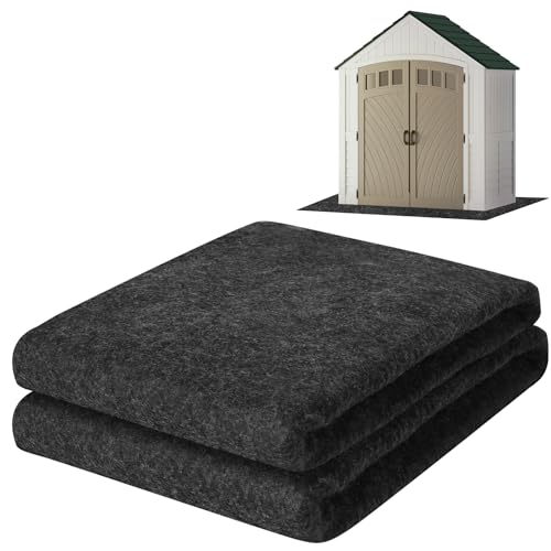ToLanbbt Outdoor Storage Shed Floor Mat, 6 x 4 FT Waterproof Carport Mat, Washable Furniture Pad with Non Slip Backing for Dust, Oil, Protection, Storage Shed Not Included - Image 1