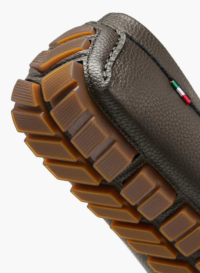 Renzo Ruganni KHAKI Men Textured Loafers for Men | Best Price UAE