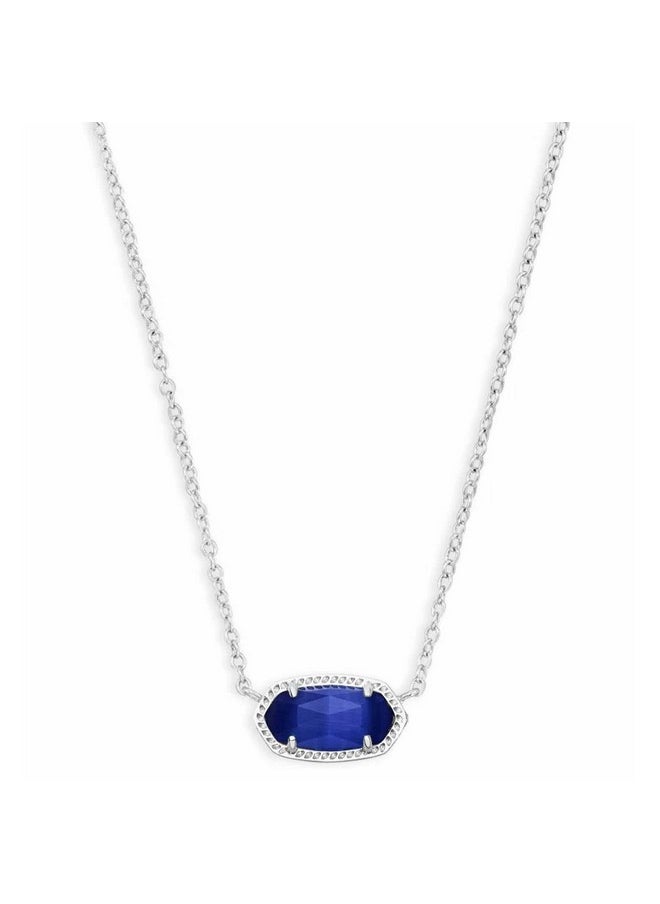 Kendra Scott Kendra Scott Elisa Pendant Necklace for Women, Fashion Jewelry, Rhodium-Plated, Cobalt Cat's Eye  - Image 1