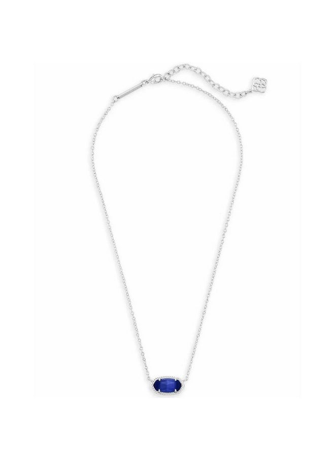 Kendra Scott Kendra Scott Elisa Pendant Necklace for Women, Fashion Jewelry, Rhodium-Plated, Cobalt Cat's Eye  - Image 2
