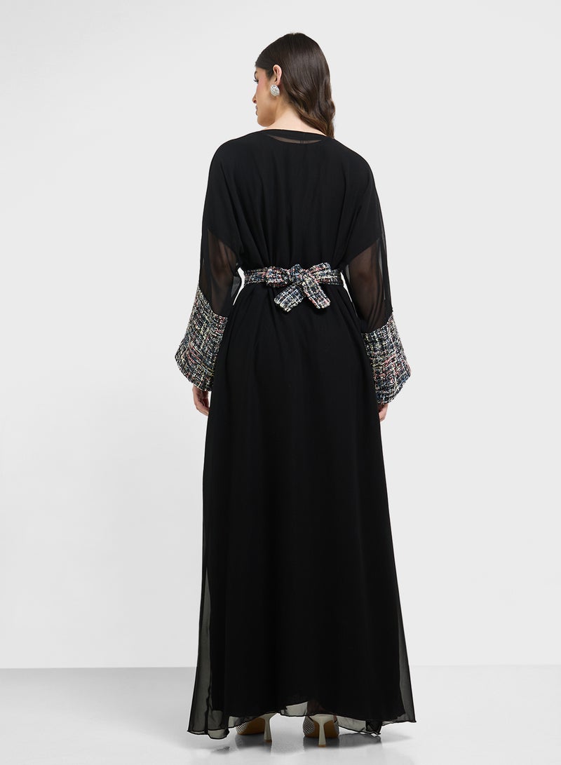 Khizana Embellished Dress With Abaya - Image 2