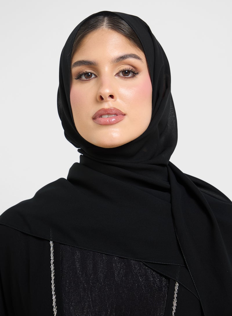 Khizana Embellished Dress With Abaya - Image 4
