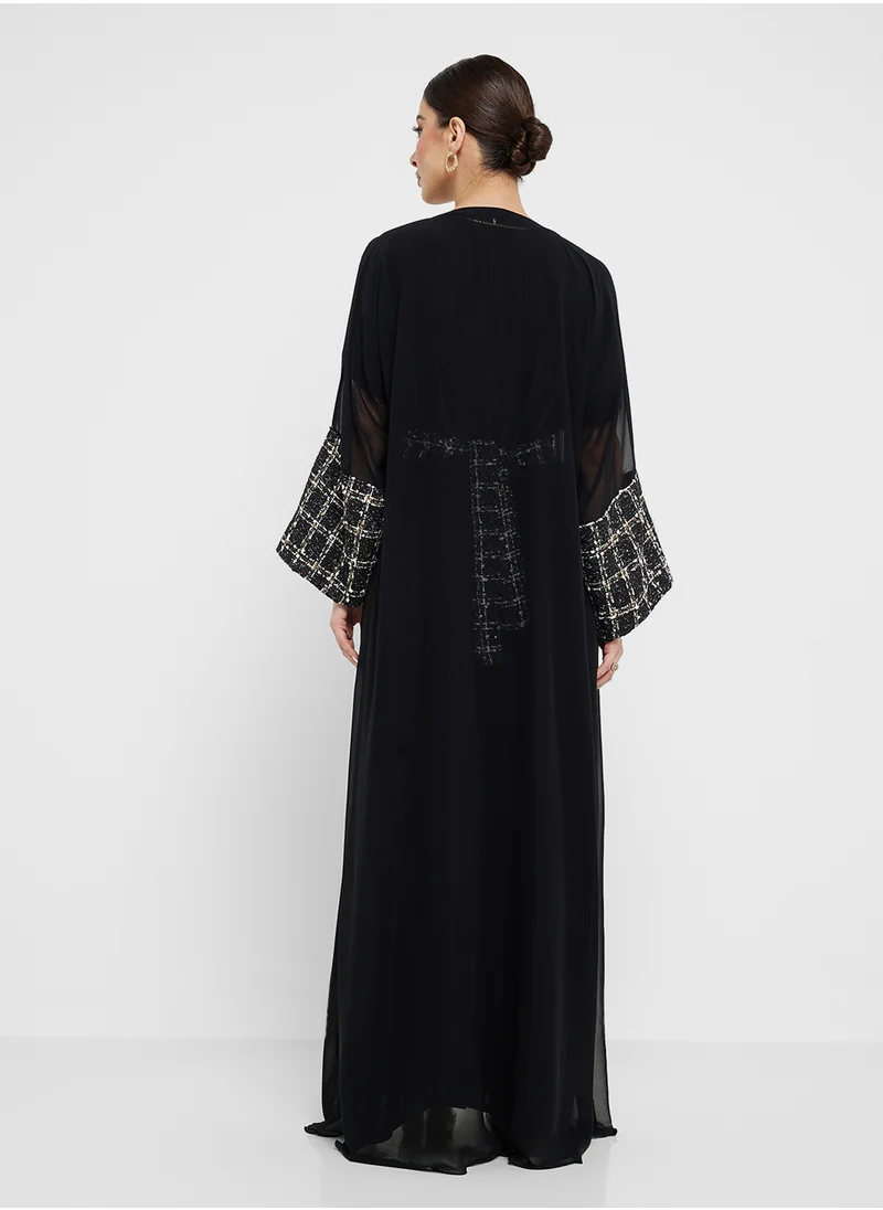 Khizana Embellished Dress With Abaya