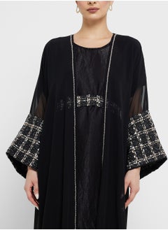 Khizana Embellished Dress With Abaya  - Image 3