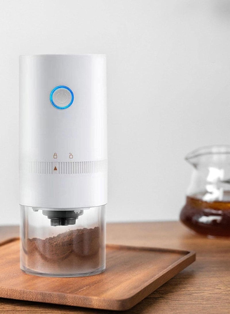 بريمو بلس مطحنة قهوة كهربائية محمولة قابلة للشحن  USB C, أبيض - Image 5