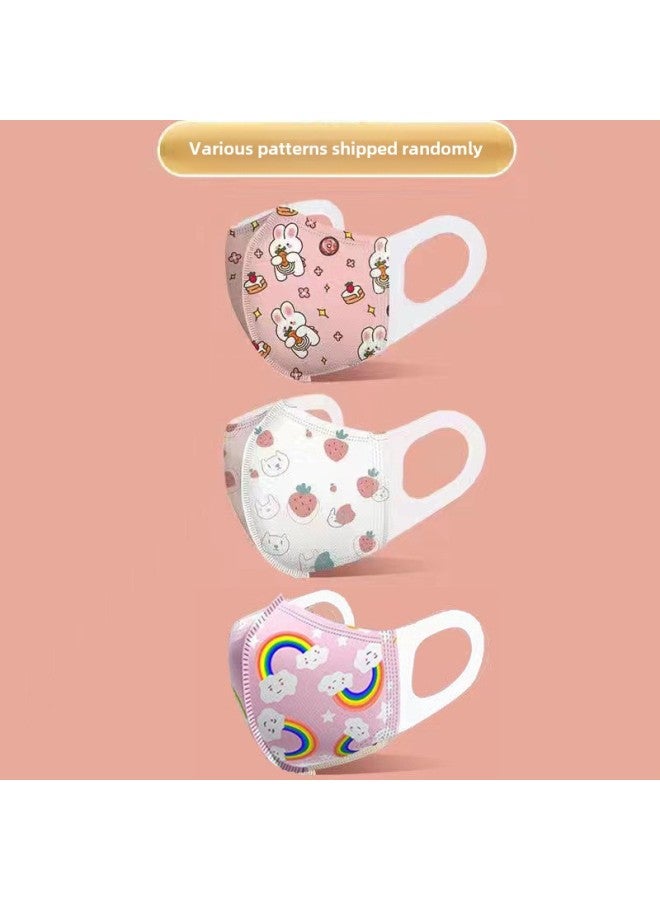 Generic Children's Mask 3D Stereo 8-12 Years Old Baby Special 0-6 Month Small Children's Mouth And Ear Mask 1-3 Years Old Boys And Girls-Color:2-10 Years Old Girl-Specifications:Not Independent - Image 1