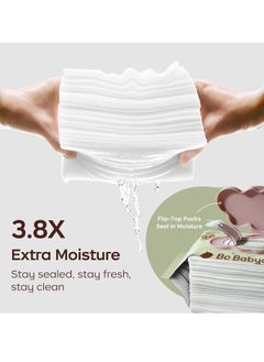 Babycare Babycare - Baby Wipes, Gentle Cleansing Wipes, Pack of 12 (80 pcs each), BPA-Free, Non-Toxic, Hypoallergenic, Soft and Thick, Moisturizing Formula, Alcohol-Free, Fragrance-Free, Safe for Newborns, Dermatologist-Tested, Easy to Pull, Resealable Pack, Ideal for Diaper Changes, Travel-Friendly  - Image 5