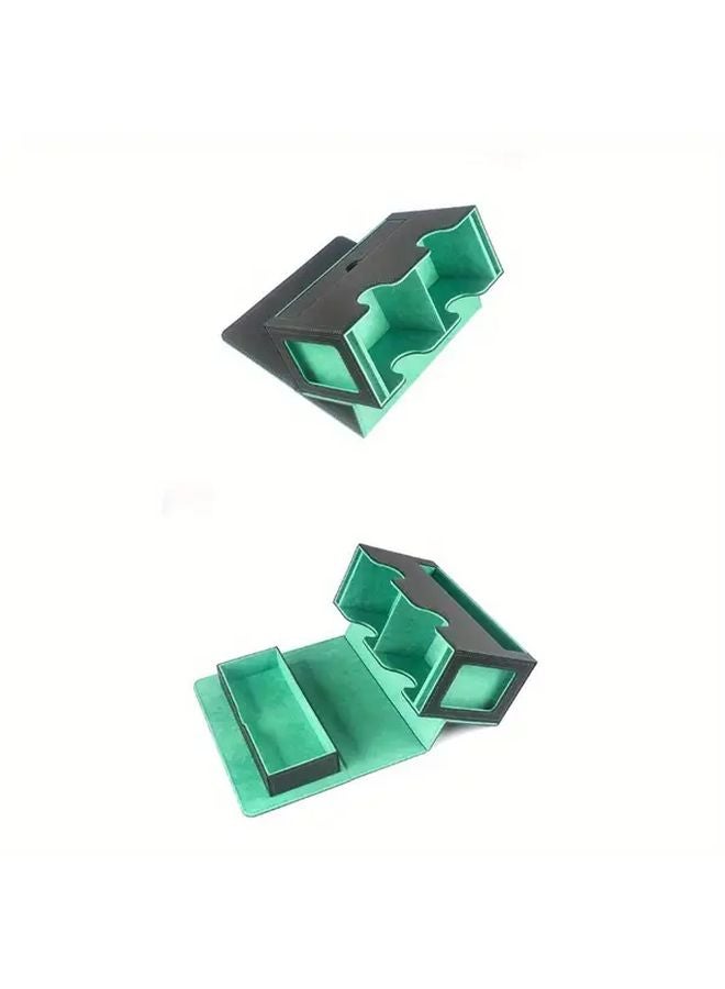 Blue Twin Slot Side Load Dice Tray With Large Display Drawer Collectible Card Organizer - Image 4