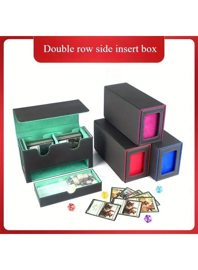 Blue Twin Slot Side Load Dice Tray With Large Display Drawer Collectible Card Organizer - Image 2