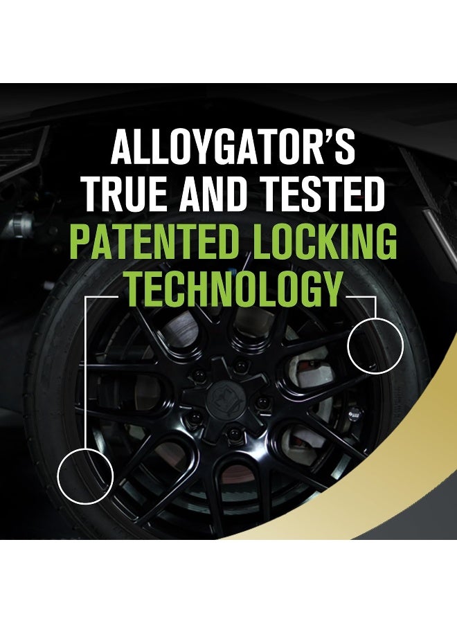 ALLOYGATOR Alloy Wheel Protectors | Rim Protectors | Wheel Protection | Alloy Wheel Protection | Fits 12-24 Inch Wheel Diameter | 15 Colors | Pack of 4 (Black, Up to 24 Inch Wheels)  - Image 2