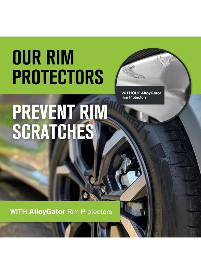 ALLOYGATOR Alloy Wheel Protectors | Rim Protectors | Wheel Protection | Alloy Wheel Protection | Fits 12-24 Inch Wheel Diameter | 15 Colors | Pack of 4 (Black, Up to 24 Inch Wheels)  - Image 3