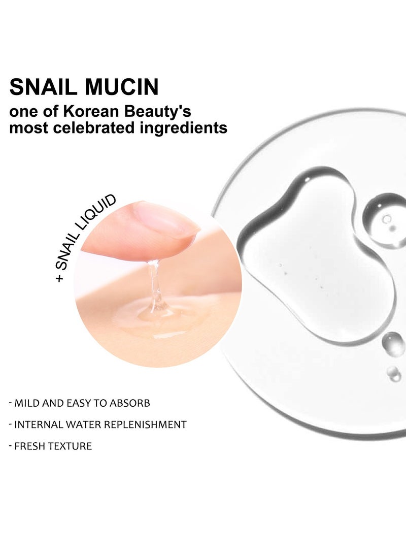 92% Snail Essence, Anti-Aging Powerful Essence, Moisturizing and Firming Facial Essence, Filtrate Ingredients Reduce Wrinkles, Diminish Age Spots and Acne Scars, Suitable for Dull and Dry Skin - 100ml  - Image 3