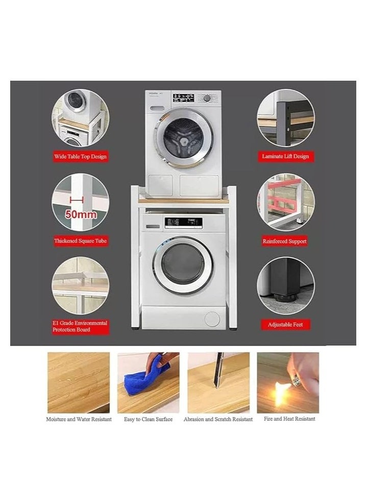 AL KHAYAM - Laundry Space with Stackable Washer and Dryer Stand - 400KG Portable Rack for Over Washer Storage - Image 1
