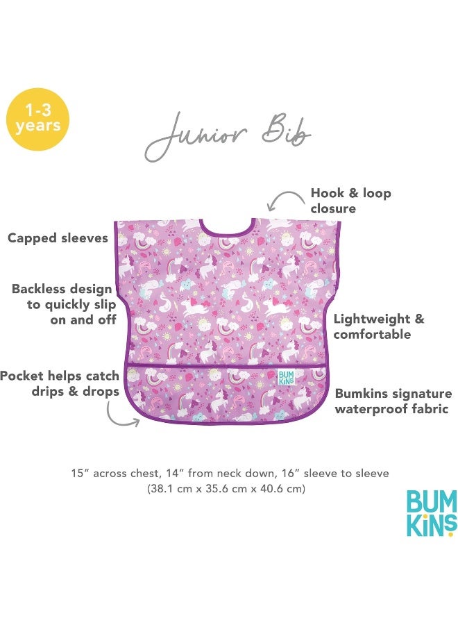 Bumkins Bibs - Toddler Bibs, Waterproof, Large for 1-3 Years, Short Sleeve - Image 5