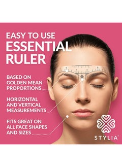 Disposable Eyebrow Stencils For Shaping, Transparent Brow Mapping Stickers For Microblading, Diy Makeup Eyebrow Ruler, Eyebrow Shaper For Women, Strong Adhesive, Universal Fit - 100 Pack