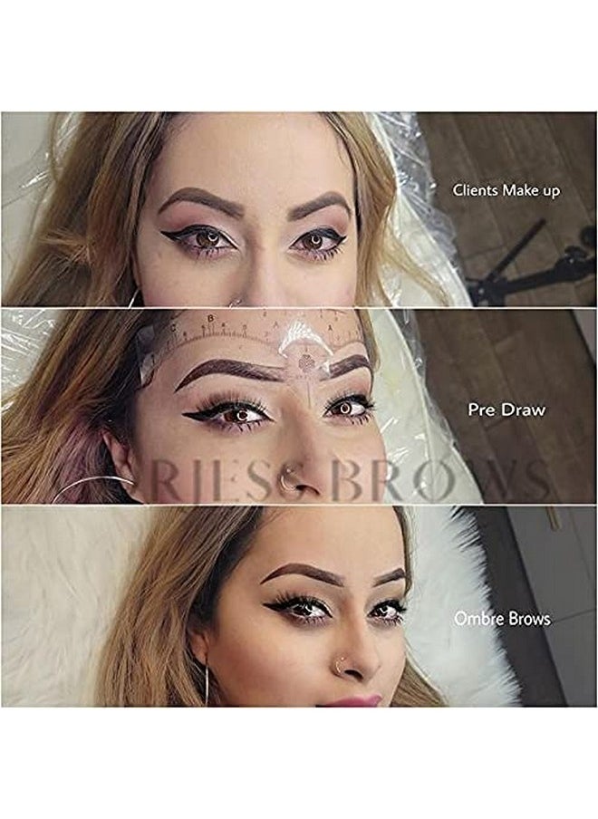 Stylia - Disposable Eyebrow Stencils For Shaping, Transparent Brow Mapping Stickers For Microblading, Diy Makeup Eyebrow Ruler, Eyebrow Shaper For Women, Strong Adhesive, Universal Fit - 100 Pack - Image 1
