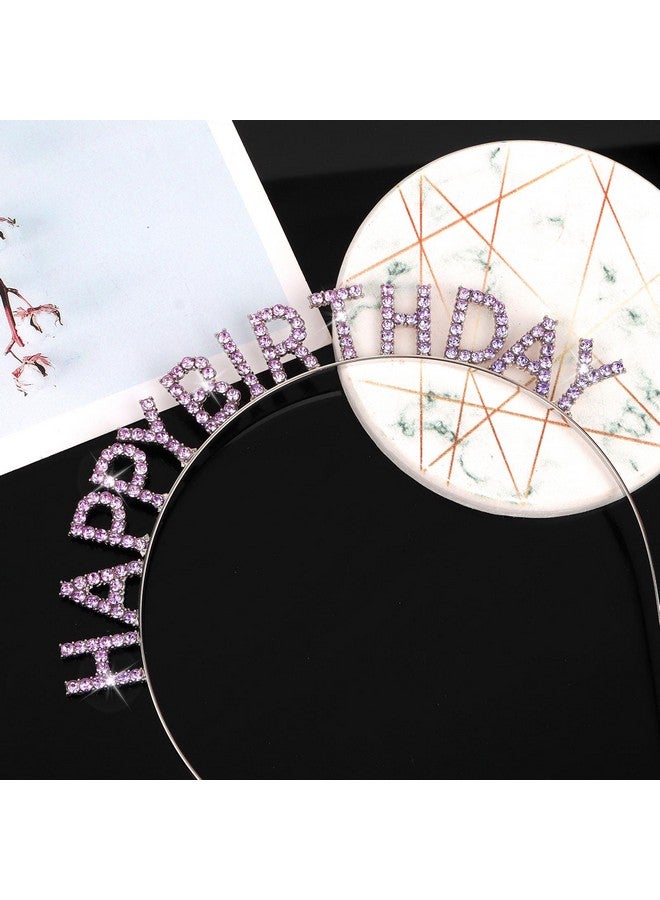 CIEHER Purple Birthday Crown Birthday Headband, It's My Birthday Headband, Happy Birthday Headband for Women Girls, Birthday Girl Headband, Birthday Tiara Happy Birthday Decorations - Image 4