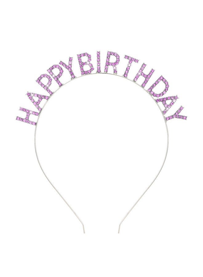CIEHER Purple Birthday Crown Birthday Headband, It's My Birthday Headband, Happy Birthday Headband for Women Girls, Birthday Girl Headband, Birthday Tiara Happy Birthday Decorations - Image 1