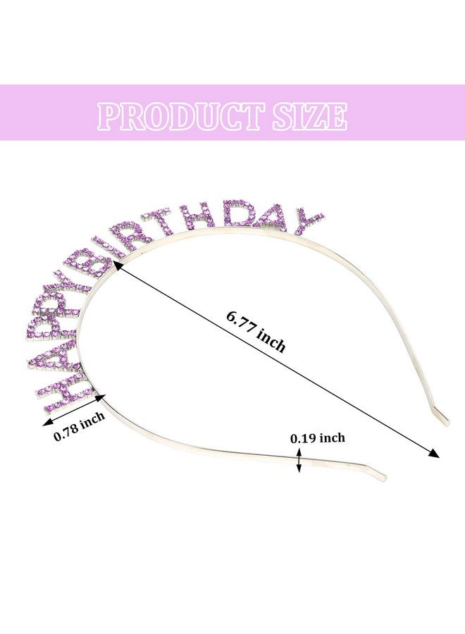 CIEHER Purple Birthday Crown Birthday Headband, It's My Birthday Headband, Happy Birthday Headband for Women Girls, Birthday Girl Headband, Birthday Tiara Happy Birthday Decorations - Image 5