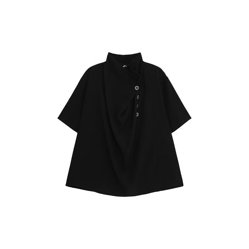 2025 Versatile Harajuku Trendy Japanese Literary Fashion New Chinese Style Stand Collar Trendy Casual Shirt - Image 2