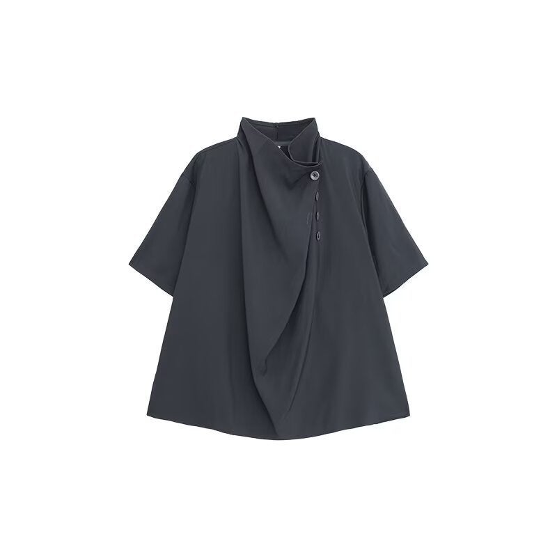 2025 Versatile Harajuku Trendy Japanese Literary Fashion New Chinese Style Stand Collar Trendy Casual Shirt - Image 4