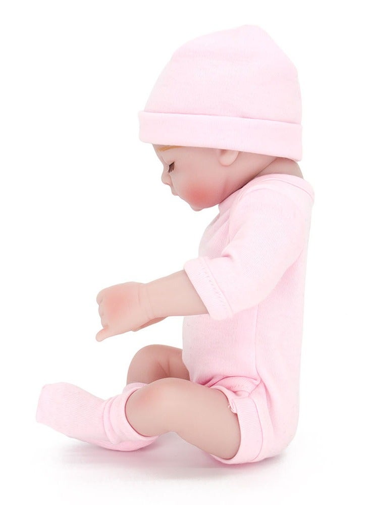 Mini Size 10 Inch 28 Cm Full Vinyl Baby Doll with Clothes - Image 4
