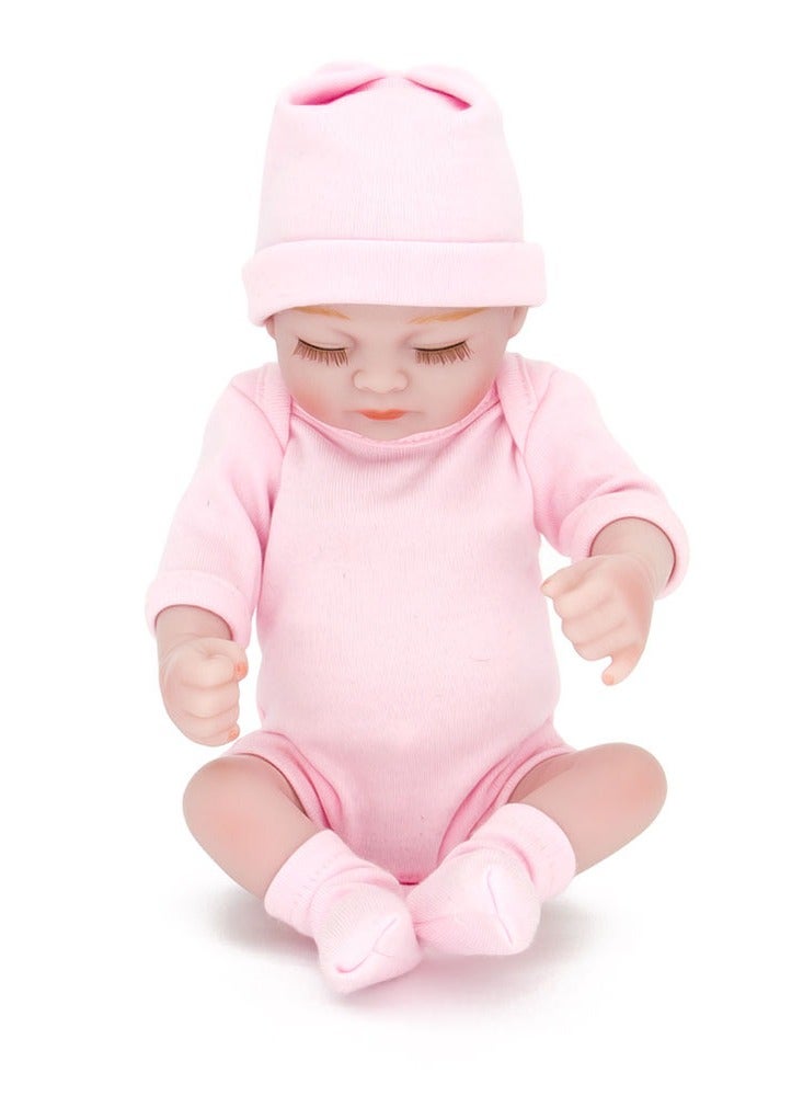 Mini Size 10 Inch 28 Cm Full Vinyl Baby Doll with Clothes - Image 3