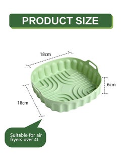 Air Fryer Silicone Liners, Square Reusable Silicone air Fryer Liners, Food-Grade Reusable Durable Air Fryer Basket, Easy Cleaning air Fryer Silicone Pot (Green) - pzsku/Z72B5B463000D2AB15B73Z/45/_/1721379364/d6dc7a5f-1d07-4276-9224-25fb8213f0e2