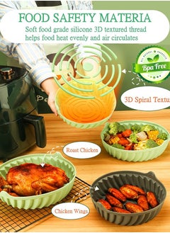 Air Fryer Silicone Liners, Square Reusable Silicone air Fryer Liners, Food-Grade Reusable Durable Air Fryer Basket, Easy Cleaning air Fryer Silicone Pot (Green) - pzsku/Z72B5B463000D2AB15B73Z/45/_/1721379374/913a9890-baec-4fb5-946c-7c2b05a99034