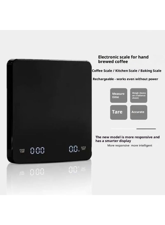 High Precision Coffee & Kitchen Digital Scale - 0.1g Precision Weighing Tool for Baking & Brewing (with Timer Function) - Image 1