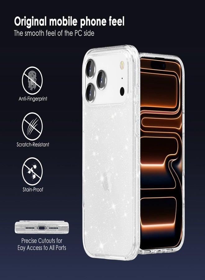 TENOC Phone Case Compatible with 17 Pro Max, Glitter Case Clear Sparkling Protective Bumper Cute Cover for Girls Women (6.9") - Image 5