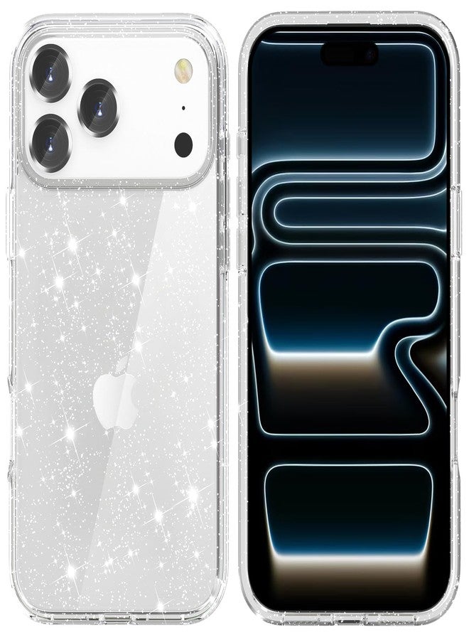 TENOC Phone Case Compatible with 17 Pro Max, Glitter Case Clear Sparkling Protective Bumper Cute Cover for Girls Women (6.9") - Image 1