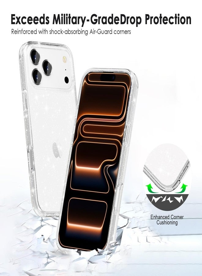 TENOC Phone Case Compatible with 17 Pro Max, Glitter Case Clear Sparkling Protective Bumper Cute Cover for Girls Women (6.9") - Image 4