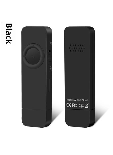 Portable Mp3 Player Student Version English Listening Novel Song Usb Flash Drive Style Music Player-Body Color:Black (with External)-Memory Capacity:16GB + Full Set Of Accessories