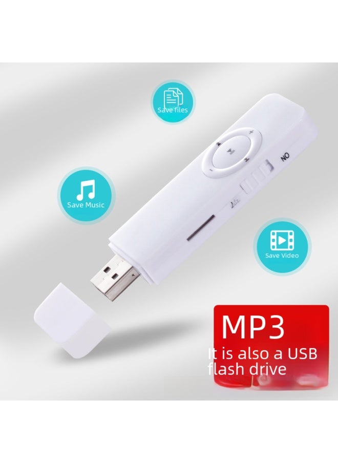 Generic - Portable Mp3 Player Student Version English Listening Novel Song Usb Flash Drive Style Music Player-Body Color:Black (with External)-Memory Capacity:16GB + Full Set Of Accessories - Image 1