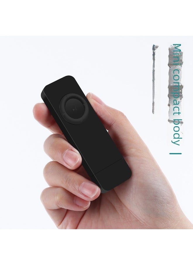 Generic - Portable Mp3 Player Student Version English Listening Novel Song Usb Flash Drive Style Music Player-Body Color:Black (with External)-Memory Capacity:16GB + Full Set Of Accessories - Image 1