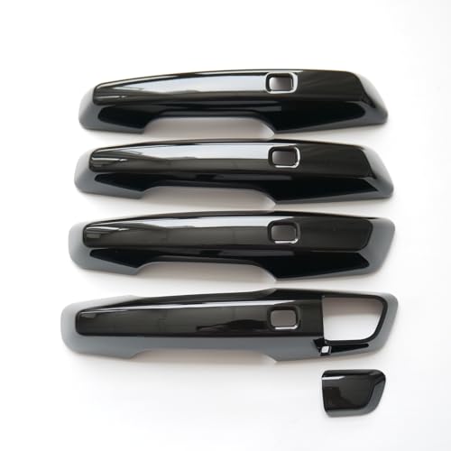 CYAuto Chrome Carbon Fiber Gloss Black Exterior Door Handle Cover Trims for GMC Acadia Chevy Traverse Equinox Honda Prologue 2025 2026 Glossy Black - Image 1