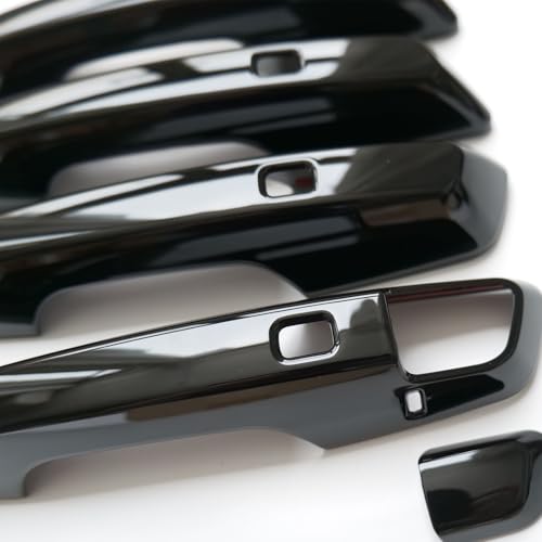 CYAuto Chrome Carbon Fiber Gloss Black Exterior Door Handle Cover Trims for GMC Acadia Chevy Traverse Equinox Honda Prologue 2025 2026 Glossy Black - Image 3