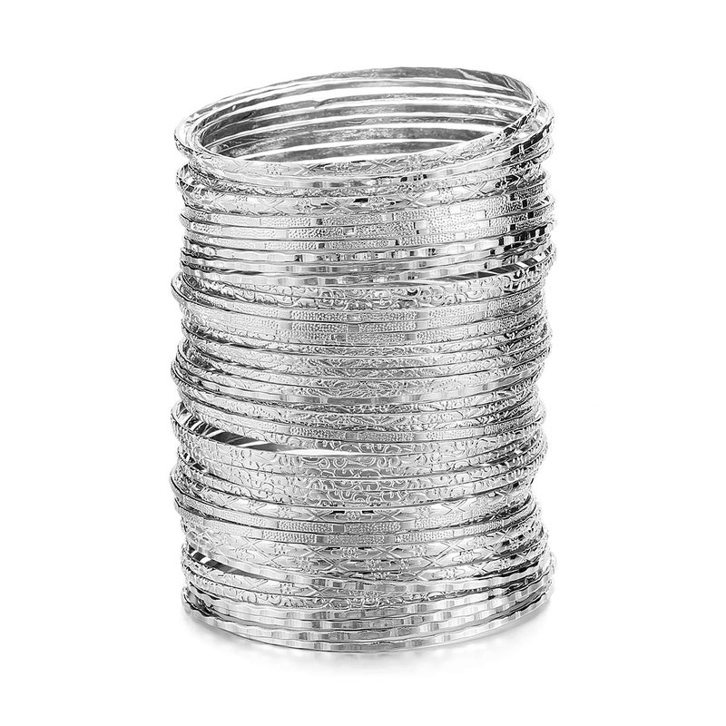 Ensoul Flower Mixed Metal Aztec Multi Bangle Set of 50 - Image 1