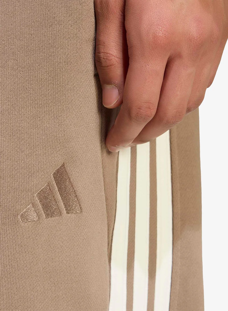 Adidas KHASIX/OWHITE 3-Stripes Regular Cuffed Sweatpants for Men | Best Price UAE