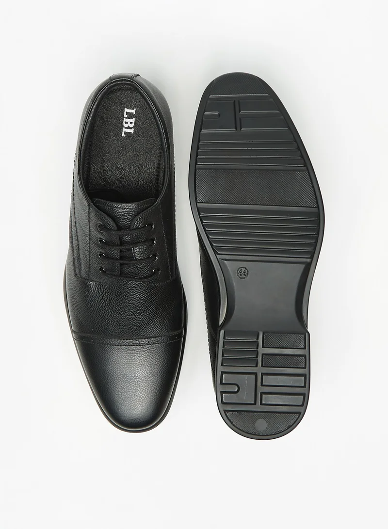 ال بي ال من شو اكسبرس Mens Solid Lace-Up Derby Shoes