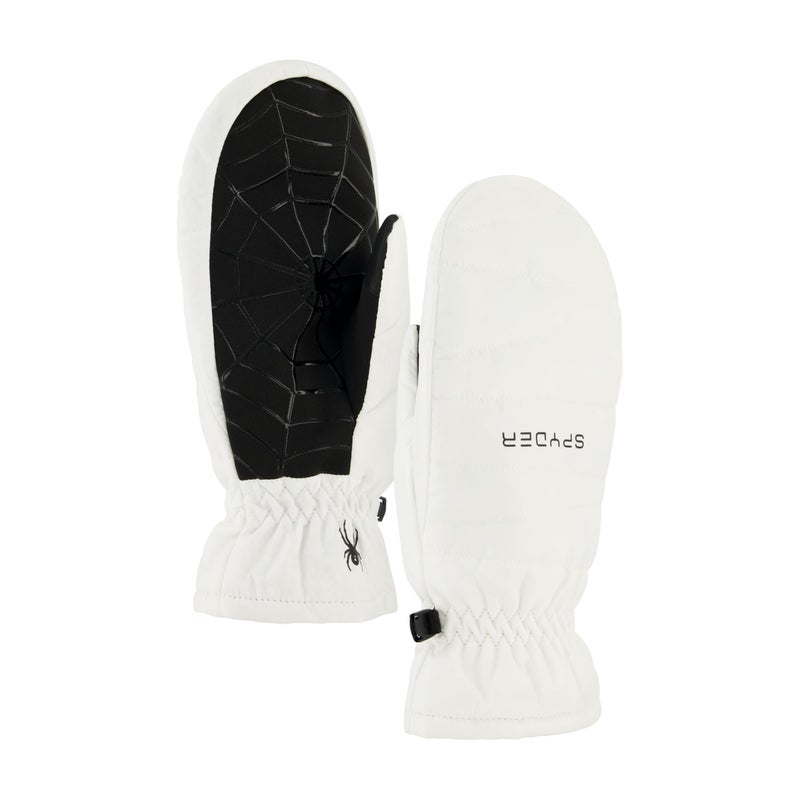 Spyder Womens Insulated Quilted Snow Mitten, White, M - Image 1