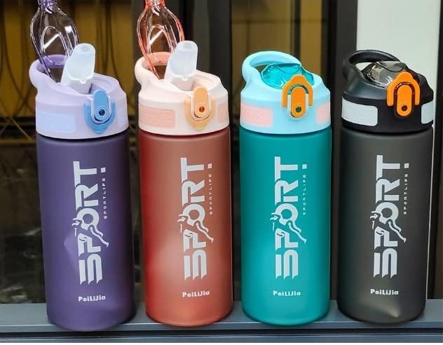 TEMSON Sports Water Bottle – Stylish Bottles with Flip & Lockable Leak-Proof Water Bottles, BPA-Free, Bottle for School, Office, Gym and Outdoor Activities (PLJ-004-500)(Assorted Colour) - Image 2