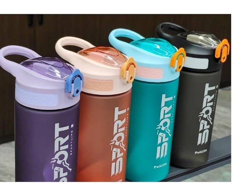 TEMSON Sports Water Bottle – Stylish Bottles with Flip & Lockable Leak-Proof Water Bottles, BPA-Free, Bottle for School, Office, Gym and Outdoor Activities (PLJ-004-500)(Assorted Colour) - Image 5