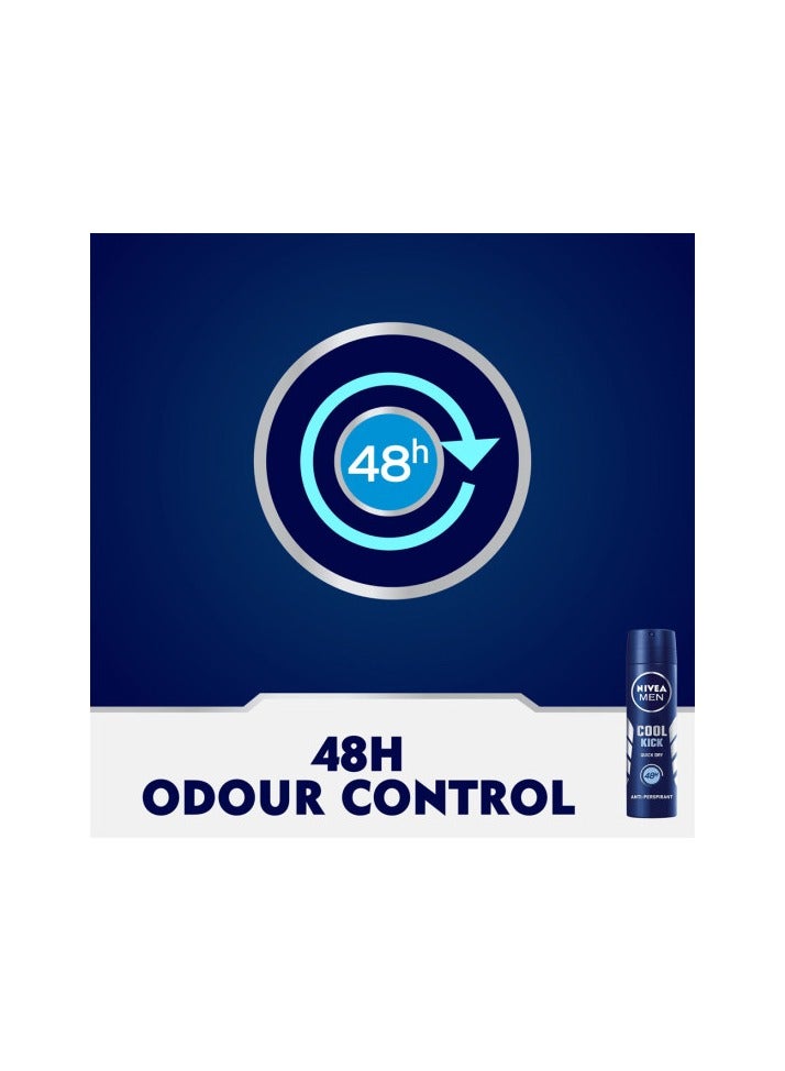 Nivea 48h Cool Kick Quick Dry Antiperspirant Spray 150ml - Image 3