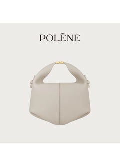 Polene Chic Leather Bento Bag for Women Chalk White
