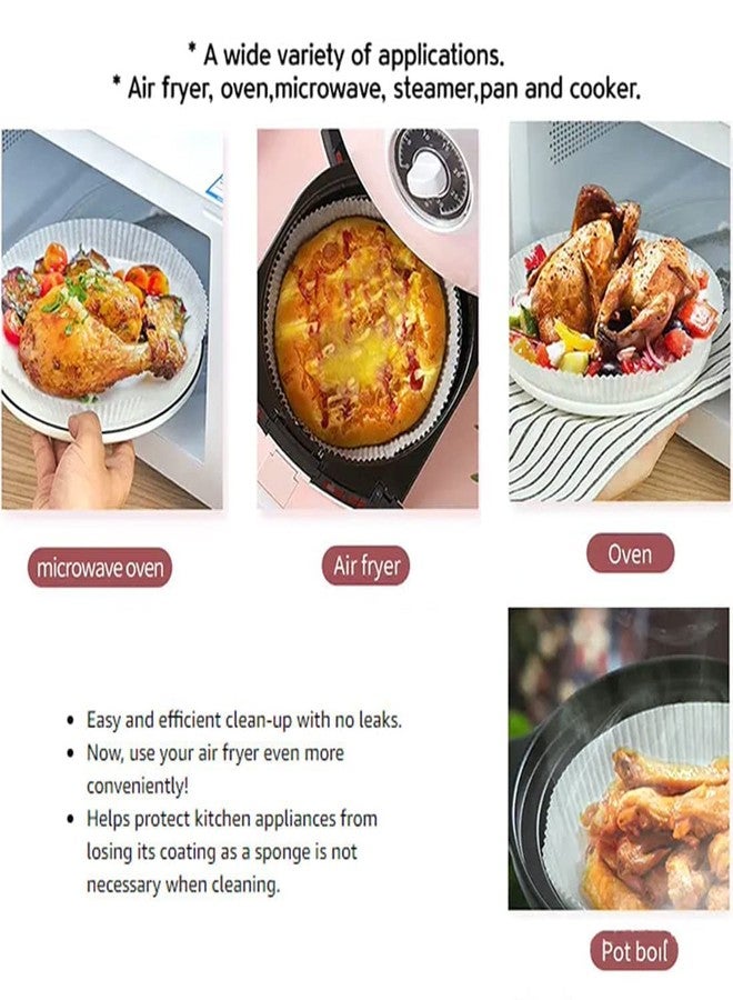 THECLOUDMALL® Air Fryer Disposable Paper Liner Disposable air Fryer Paper Liners, Water-Proof, Oil-Proof, Food Grade Parchment for Baking Roasting Microwave (50PC Air Fryer Paper) - Image 5