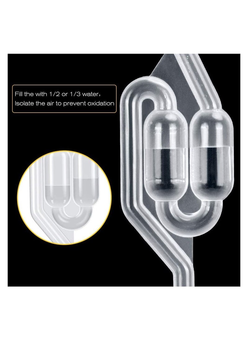 LOLAGO - 2-Piece Fermentation S Type Airlock Twin Bubble with Grommets - Image 1