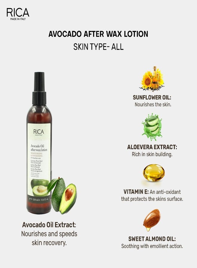 Rica Cotton Milk Pre Wax Gel & Avocado After Wax Lotion Combo | Hair Removal Skin Care Kit | Cleansing Gel & Soothing Lotion for Hydrated, Soft, Sensitive Skin - 2 x 250ml - Image 3